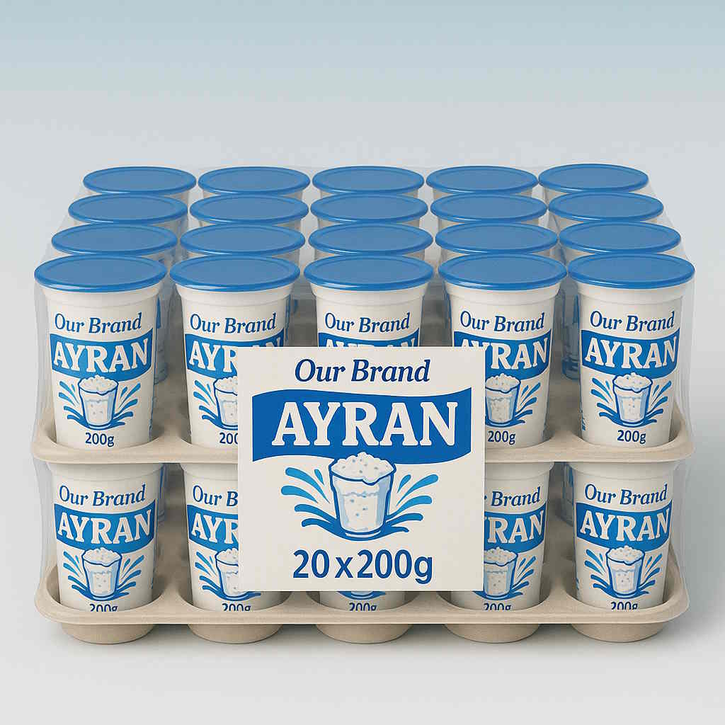 AYRAN – TRADITIONAL TURKISH DRINK – NATURAL YOGURT &amp; WATER – WHOLESALE EXPORT