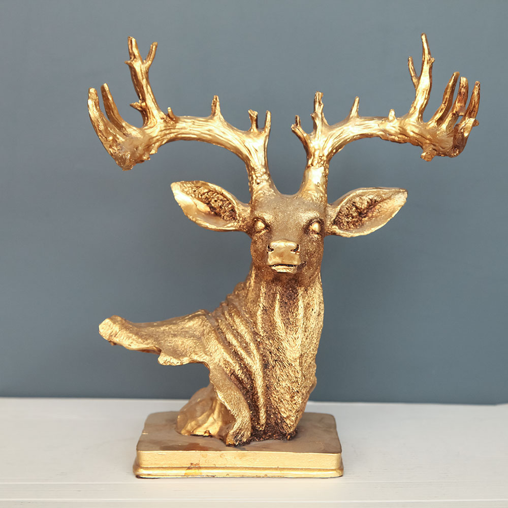DEER OBJECTS DECORATIVE DESKTOP POLYESTER TRINKET