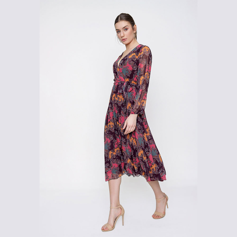 Chiffon V-Neck Dress