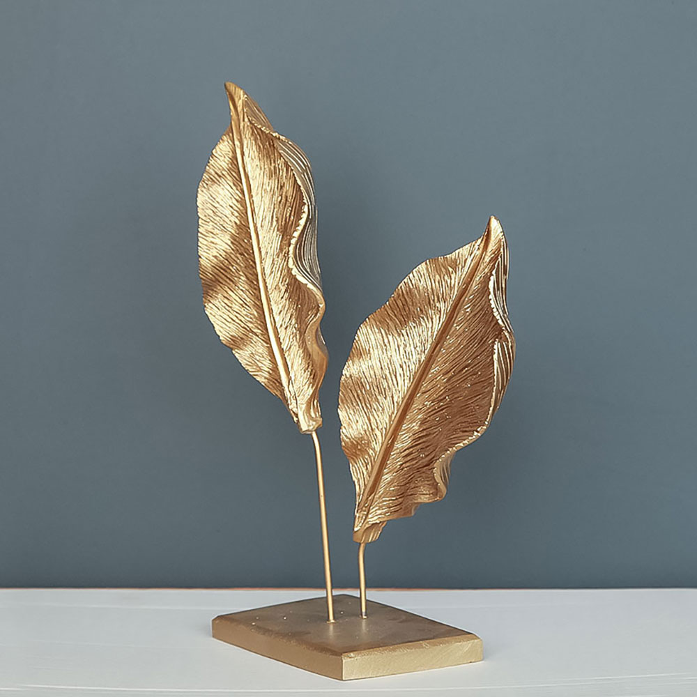 DOUBLE LEAF OBJECT DECORATIVE POLYESTER TRINKET