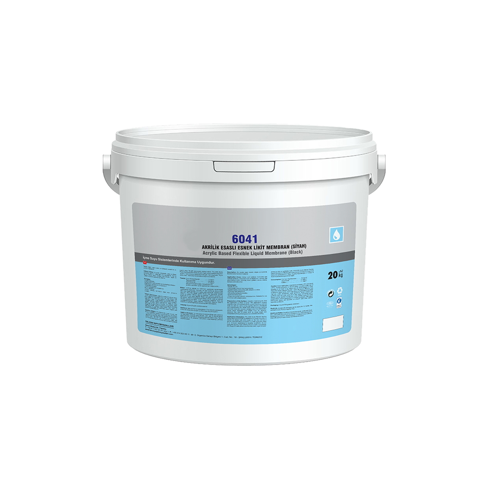FACTORY WHOLESALE ACRYLIK BASED FLEXIBLE LIQUID MEMBRANE 6041 (BLACK)