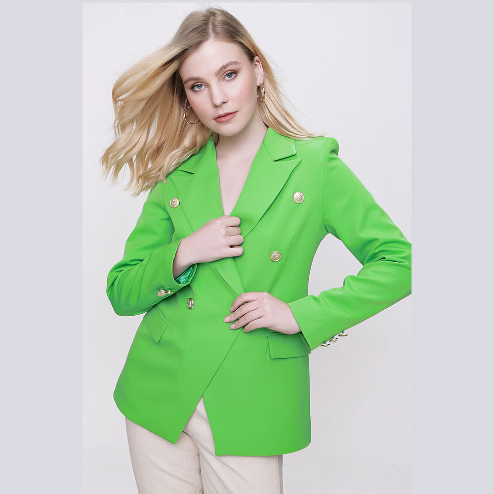 WOMEN'S JACKET SIDE BUTTONS - READY WOMEN'S CLOTHING WHOLESALE ready-made women's wholesale clothing women's clothing wholesale Turkish textile apparel