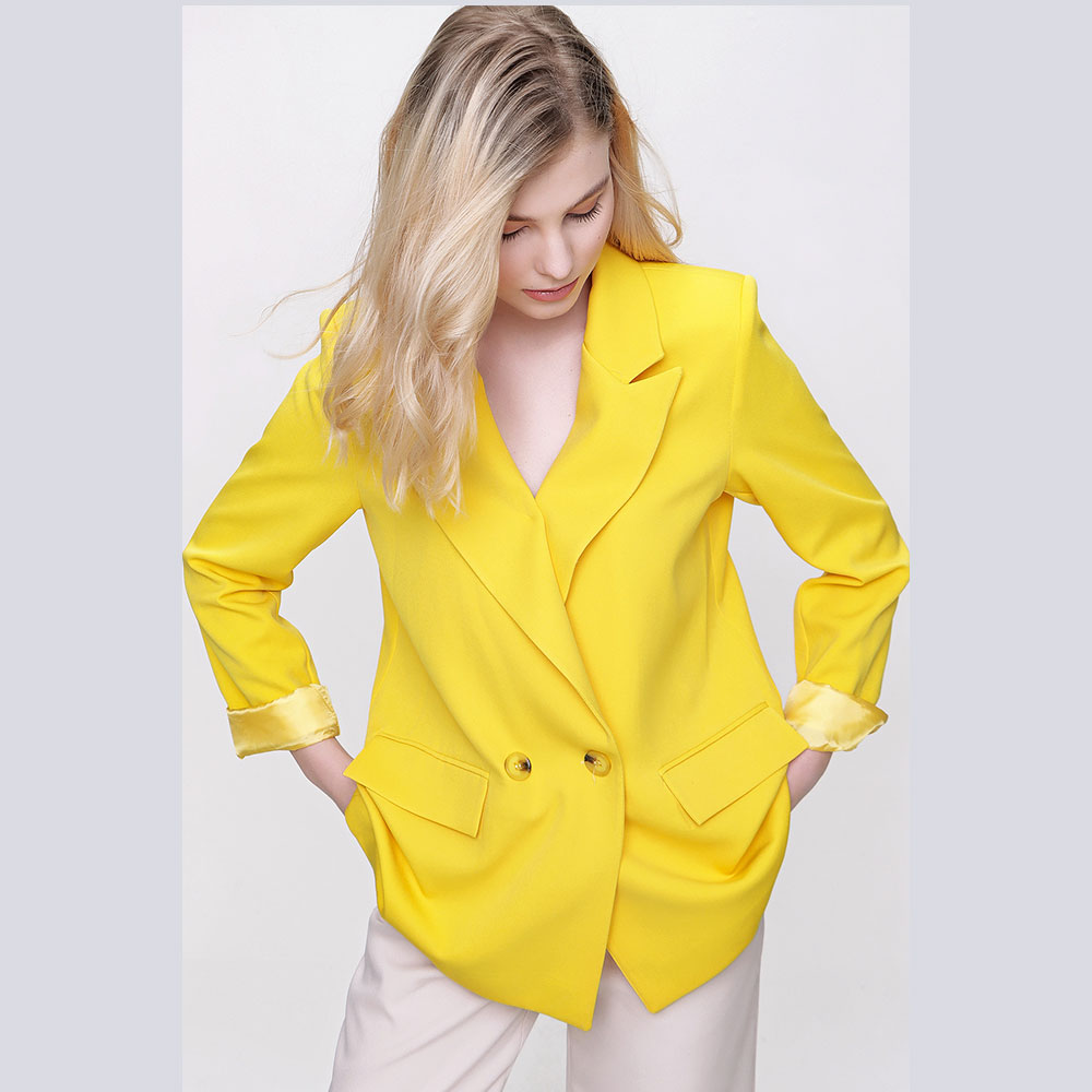 WOMEN'S JACKET WITH SIDE POCKETS - READY WOMEN'S CLOTHING WHOLESALE ready-made women's wholesale clothing women's clothing wholesale Turkish textile apparel