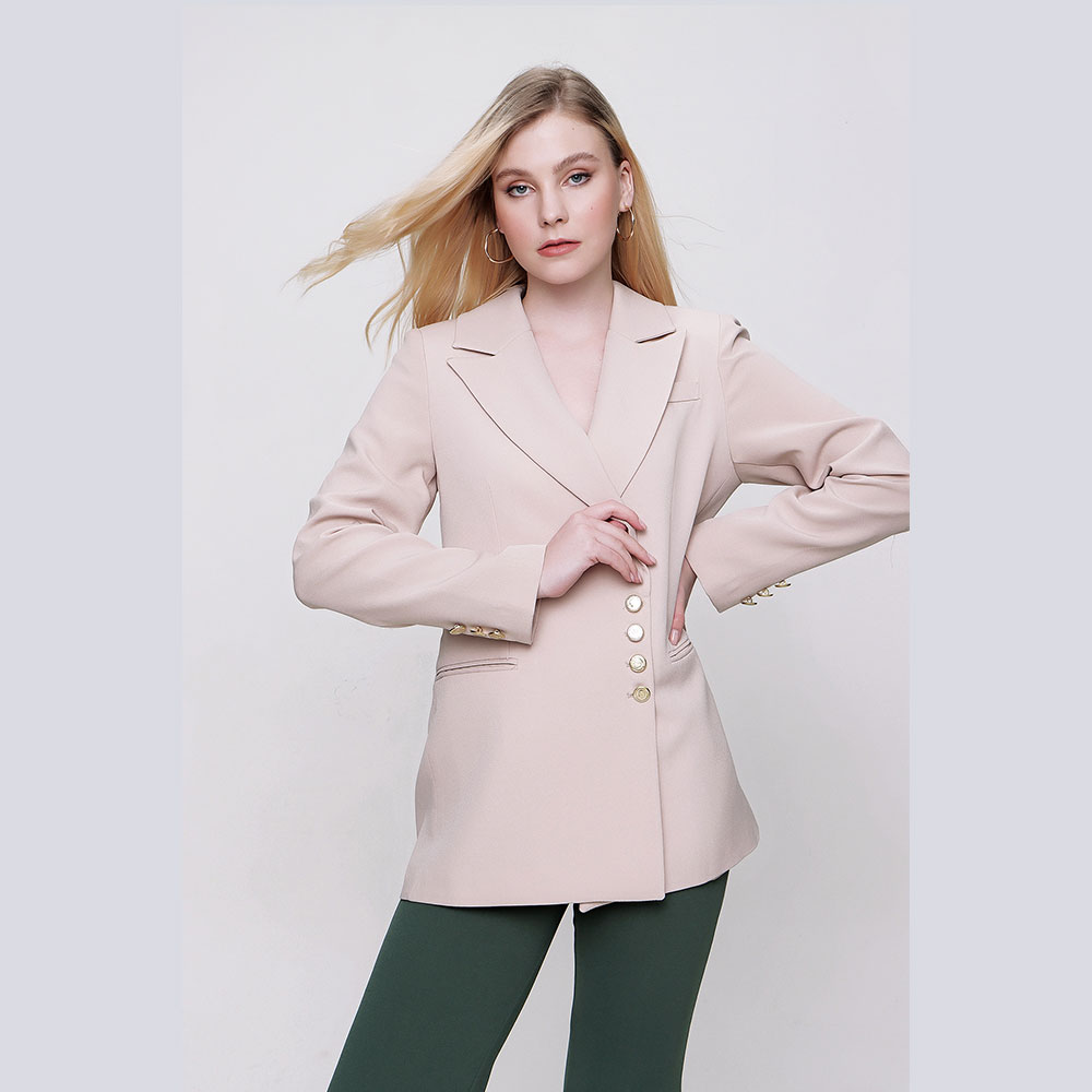 WOMEN'S 3 BUTTON JACKET - READY WOMEN'S CLOTHING WHOLESALE ready-made women's wholesale clothing women's clothing wholesale Turkish textile apparel