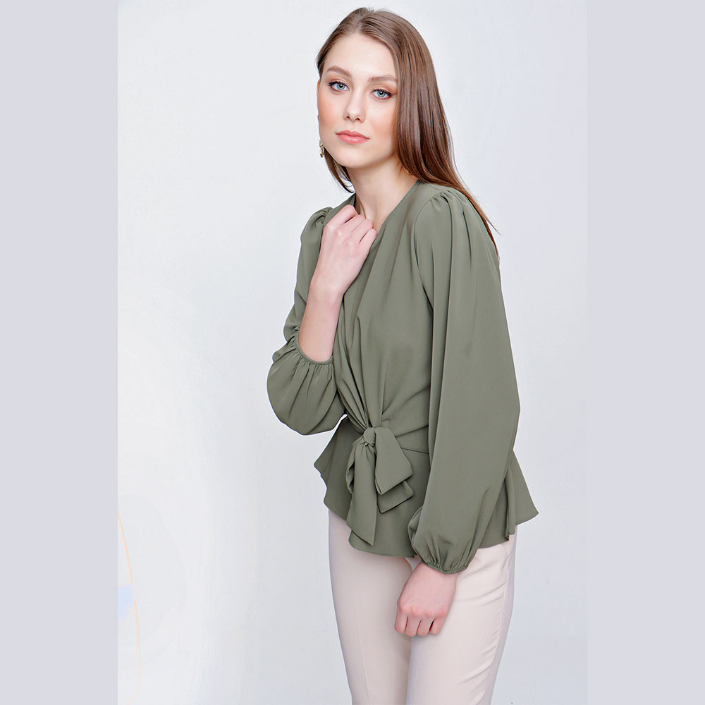 WOMEN'S BORROW Chiffon Blouse - READY WOMEN'S CLOTHING WHOLESALE ready-made women's wholesale clothing women's clothing wholesale Turkish textile apparel