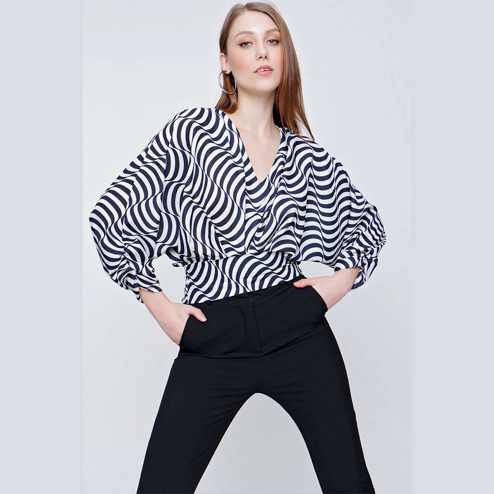 WOMEN'S PATTERNED BLOUSE - READY WOMEN'S CLOTHING WHOLESALE ready-made women's wholesale clothing women's clothing wholesale Turkish textile apparel