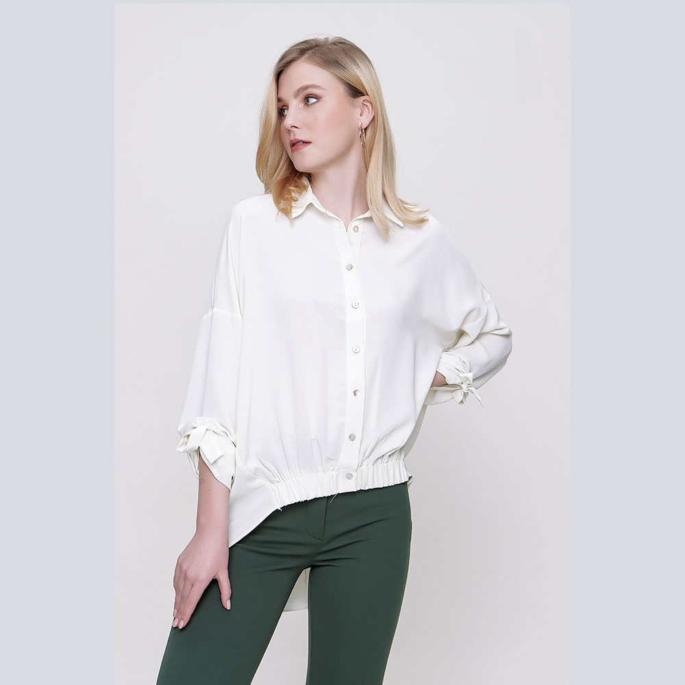 SLEEVE DETAILED SHIRT - READY WOMEN'S CLOTHING WHOLESALE ready-made women's wholesale clothing women's clothing wholesale Turkish textile apparel