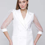 BLAZER JACKET WITH SLEEVE TULLE BATTLE