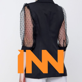 BLAZER JACKET WITH SLEEVE TULLE BATTLE