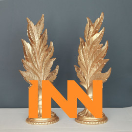 DOUBLE LEAF FEATHER OBJECTS DECORATIVE DESKTOP POLYESTER TRINKET DOUBLE LEAF FEATHER OBJECTS DECORATIVE DESKTOP POLYESTER TRINKET