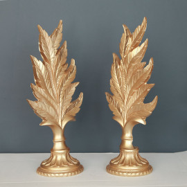 DOUBLE LEAF FEATHER OBJECTS DECORATIVE DESKTOP POLYESTER TRINKET