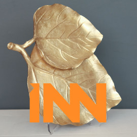 DOUBLE LEAF PLATE OBJECTS DECORATIVE POLYESTER TRINKET DOUBLE LEAF PLATE OBJECTS DECORATIVE POLYESTER TRINKET