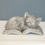 CAT BOOK OBJECTS DECORATIVE POLYESTER DESKTOP TRINKET