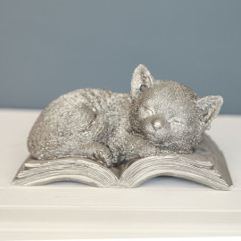 CAT BOOK OBJECTS DECORATIVE POLYESTER DESKTOP TRINKET