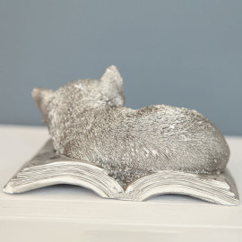 CAT BOOK OBJECTS DECORATIVE POLYESTER DESKTOP TRINKET