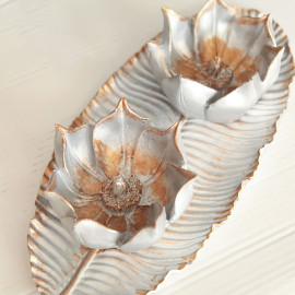 HORIZONTAL LOTUS SET OBJECTS DECORATIVE DESKTOP POLYESTER TRINKET