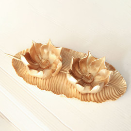 HORIZONTAL LOTUS SET OBJECTS DECORATIVE DESKTOP POLYESTER TRINKET