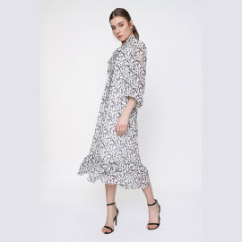 Halter Belted Chiffon Dress