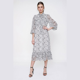 Halter Belted Chiffon Dress