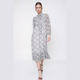 Halter Belted Chiffon Dress