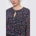 Drop Collar Chiffon Dress