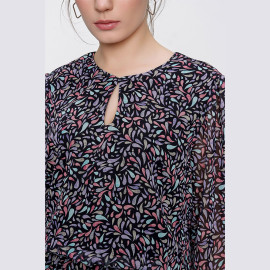 Drop Collar Chiffon Dress