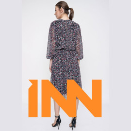 Drop Collar Chiffon Dress Drop Collar Chiffon Dress