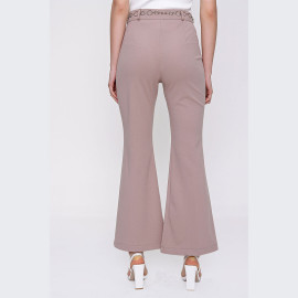 Wide leg chain belt trousers