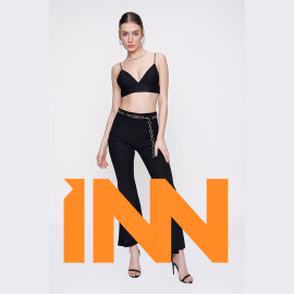 Wide leg chain belt trousers Wide leg chain belt trousers