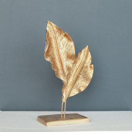 DOUBLE LEAF OBJECT DECORATIVE POLYESTER TRINKET