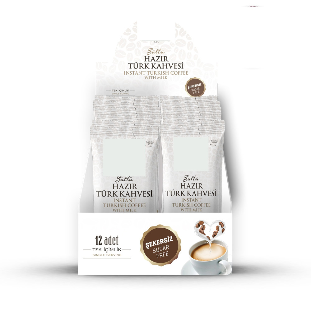 WHOLESALE FROM THE FACTORY SINGLE DISHES TURKISH COFFEE WITH MILK ( SUGAR FREE )