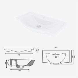 INNTREND VITRIFIED SINK – CERAMIC HAND WASHING SINK