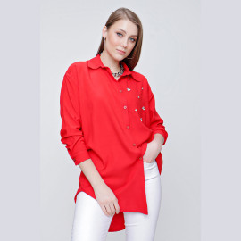 WOMEN'S STONE SHIRT - READY WOMEN'S CLOTHING WHOLESALE ready-made women's wholesale clothing women's clothing wholesale Turkish textile apparel