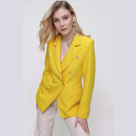 WOMEN'S JACKET SIDE BUTTONS - READY WOMEN'S CLOTHING WHOLESALE ready-made women's wholesale clothing women's clothing wholesale Turkish textile apparel