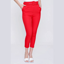 WOMEN'S WAIST BELTED PANTS - READY WOMEN'S CLOTHING WHOLESALE ready-made women's wholesale clothing women's clothing wholesale Turkish textile apparel