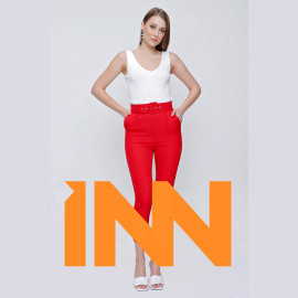 WOMEN'S WAIST BELTED PANTS - READY WOMEN'S CLOTHING WHOLESALE ready-made women's wholesale clothing women's clothing wholesale Turkish textile apparel