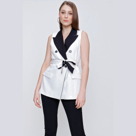 WOMEN'S JACKET WITH COLLAR DETAIL - READY WOMEN'S CLOTHING WHOLESALE ready-made women's wholesale clothing women's clothing wholesale Turkish textile apparel