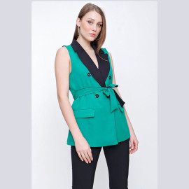 WOMEN'S JACKET WITH COLLAR DETAIL - READY WOMEN'S CLOTHING WHOLESALE ready-made women's wholesale clothing women's clothing wholesale Turkish textile apparel