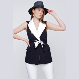 WOMEN'S JACKET WITH COLLAR DETAIL - READY WOMEN'S CLOTHING WHOLESALE ready-made women's wholesale clothing women's clothing wholesale Turkish textile apparel