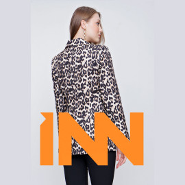 LEOPARD PRINT JACKET - READY WOMEN'S CLOTHING WHOLESALE ready-made women's wholesale clothing women's clothing wholesale Turkish textile apparel