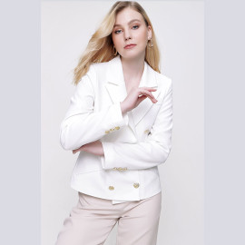 WOMEN'S BUTTONED SHORT JACKET - READY WOMEN'S CLOTHING WHOLESALE ready-made women's wholesale clothing women's clothing wholesale Turkish textile apparel