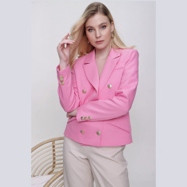 WOMEN'S BUTTONED SHORT JACKET - READY WOMEN'S CLOTHING WHOLESALE ready-made women's wholesale clothing women's clothing wholesale Turkish textile apparel