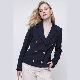 WOMEN'S BUTTONED SHORT JACKET - READY WOMEN'S CLOTHING WHOLESALE ready-made women's wholesale clothing women's clothing wholesale Turkish textile apparel