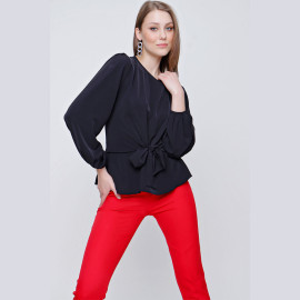 WOMEN'S BORROW Chiffon Blouse - READY WOMEN'S CLOTHING WHOLESALE ready-made women's wholesale clothing women's clothing wholesale Turkish textile apparel