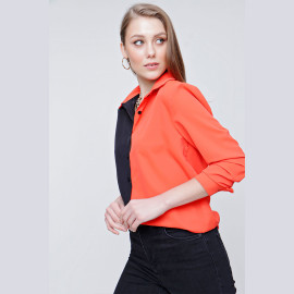 WOMEN'S TWO COLOR SHIRT - READY WOMEN'S CLOTHING WHOLESALE ready-made women's wholesale clothing women's clothing wholesale Turkish textile apparel