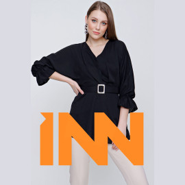 WOMEN'S CHIFFON BLOUSE WITH WAIST BUCKLE - READY WOMEN'S CLOTHING WHOLESALE ready-made women's wholesale clothing women's clothing wholesale Turkish textile apparel