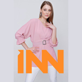 WOMEN'S CHIFFON BLOUSE WITH WAIST BUCKLE - READY WOMEN'S CLOTHING WHOLESALE ready-made women's wholesale clothing women's clothing wholesale Turkish textile apparel