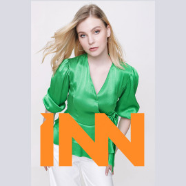 V-NECK SATIN BLOUSE - READY WOMEN'S CLOTHING WHOLESALE ready-made women's wholesale clothing women's clothing wholesale Turkish textile apparel