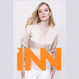 V-NECK SATIN BLOUSE - READY WOMEN'S CLOTHING WHOLESALE ready-made women's wholesale clothing women's clothing wholesale Turkish textile apparel