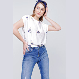 WOMEN'S SLEEVE LINEN BLOUSE - READY WOMEN'S CLOTHING WHOLESALE ready-made women's wholesale clothing women's clothing wholesale Turkish textile apparel